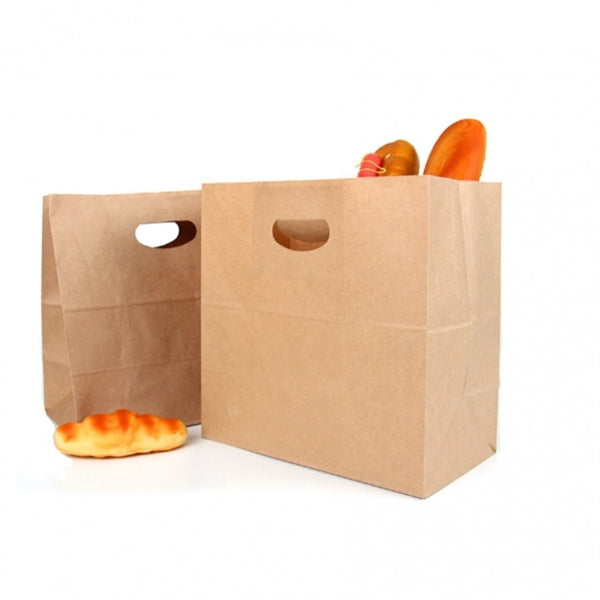 Die cut handle kraft Food paper bag