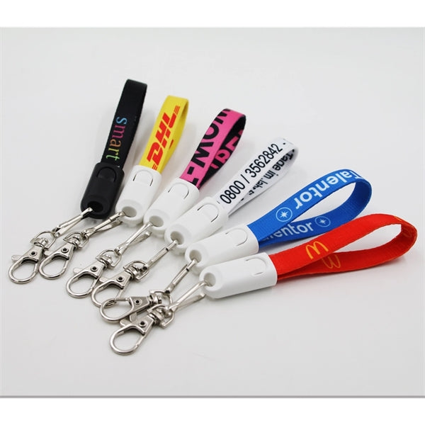 2-in-1 Nylon Wrist Lanyard Cable