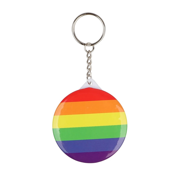 Pride Rainbow Mirror Keychain