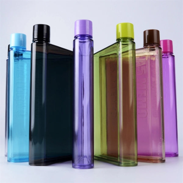 12oz Flat Plastic Water Bottle
