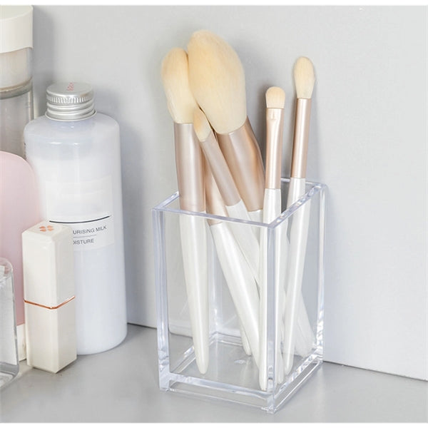 Transparent acrylic square pen holder