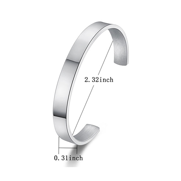 Stainless steel open bracelet