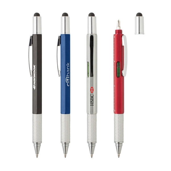6 in 1 Metal Multitool Tech Tool Screwdriver Pen with Ruler