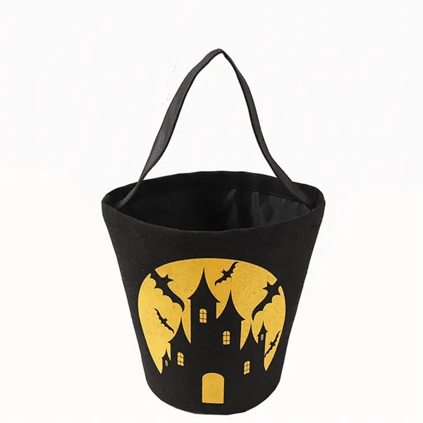 Halloween candy canvas bucket