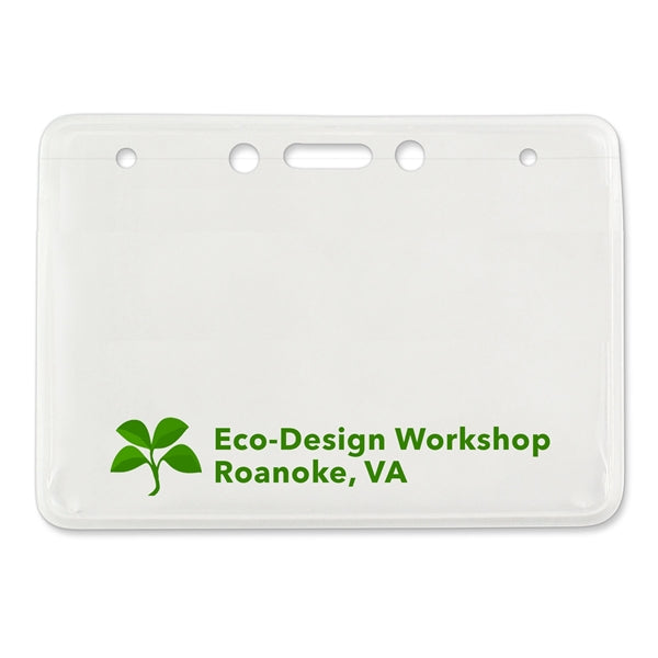 Horizontal Economy Grade Event-Size Vinyl Badge Holders