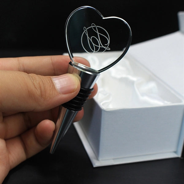 Crystal Heart Wine Stopper