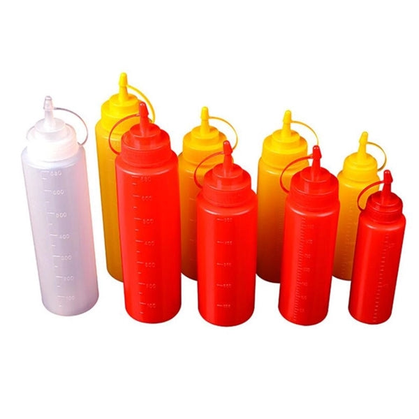 8oz CLEAR Ketchup Condiment Bottles