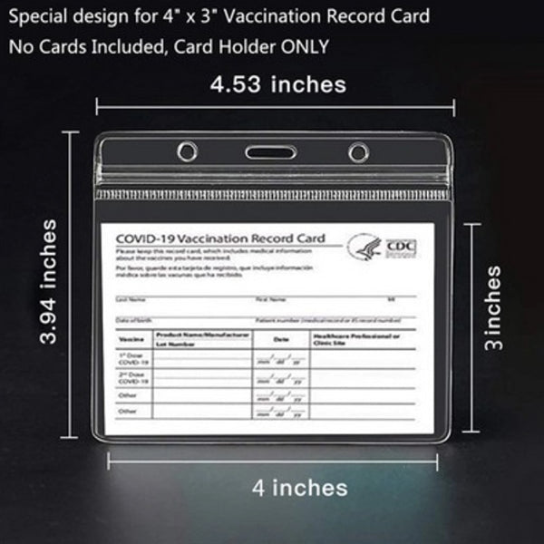 Small Clear Vaccination Card Holder
