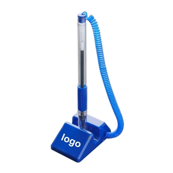 Bank Counter Ballpoint Pen With Rectangle Stand