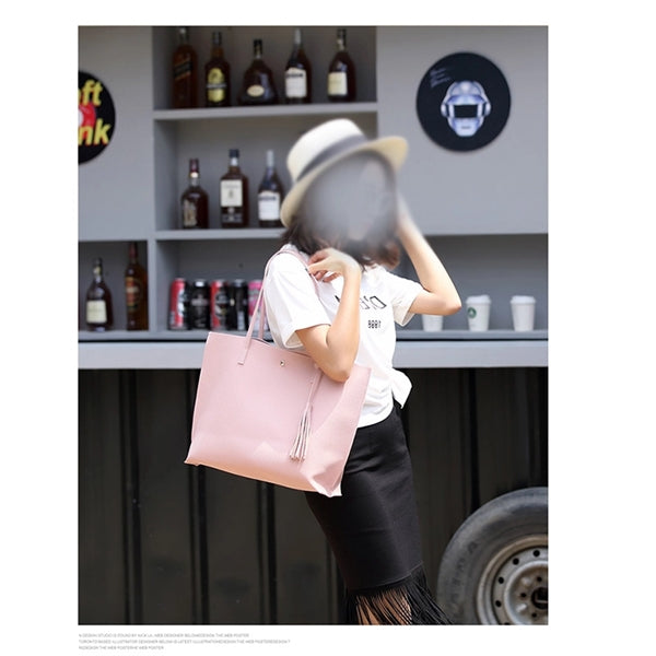 Leather tote bags large handbag for women