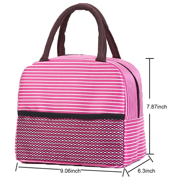 Large Capacity Striped Aluminum Foil lunch Bag