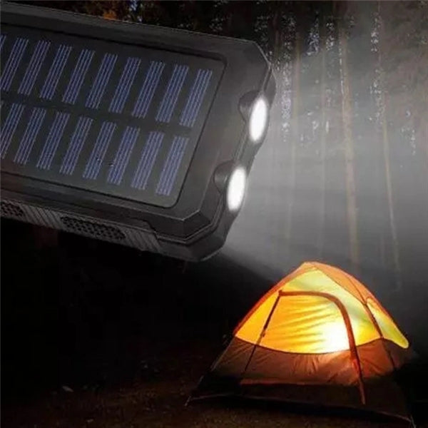 Dual USB Output Solar Power Bank 10000mAh With LED Light
