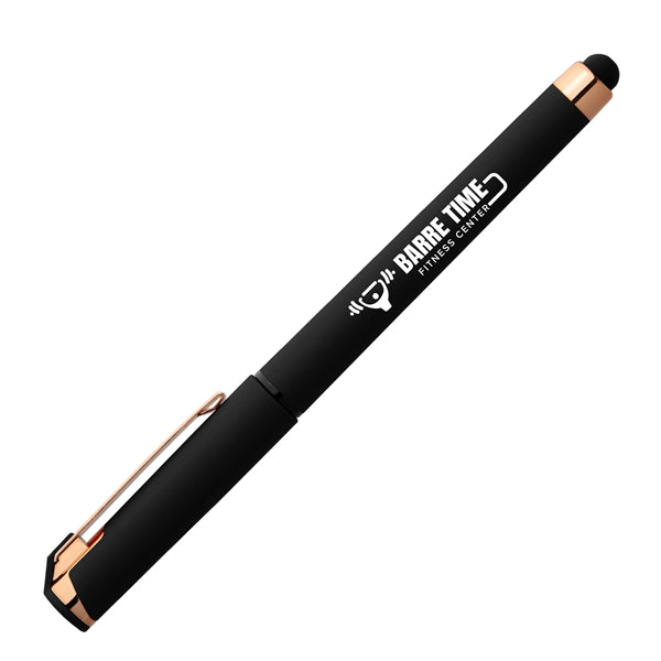 Islander Softy Rose Gold Gel Pen w/ Stylus - Silkscreen