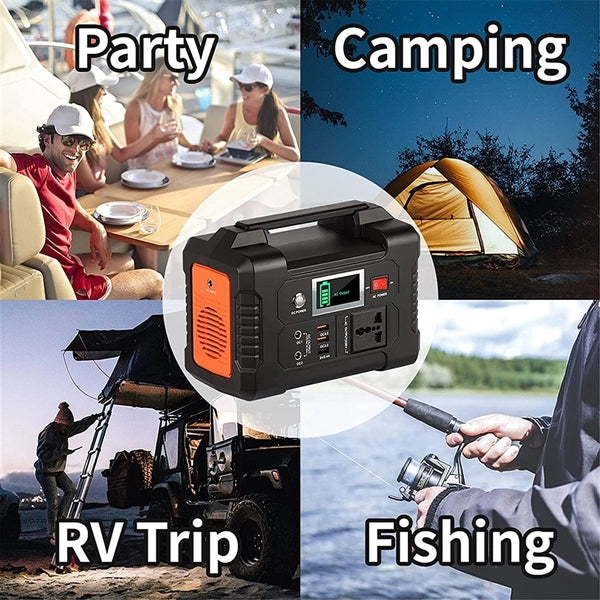 200W Portable Power Station Solar Generator Battery Charger