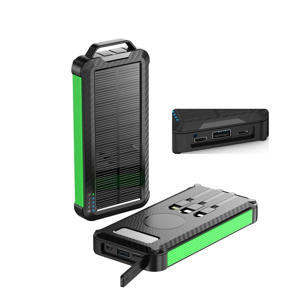 All in one Qi portable Solar Power Bank 10000mAh