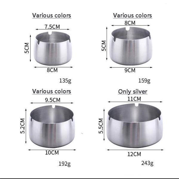 Round Stainless Steel Ashtray