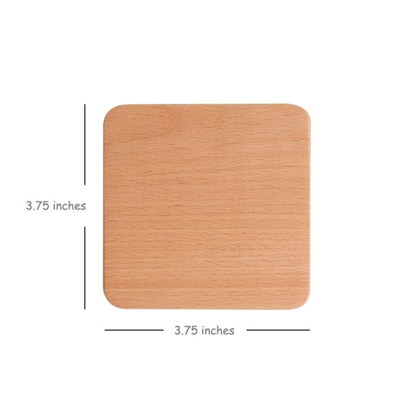 Wooden Square Custom Imprinted Coaster