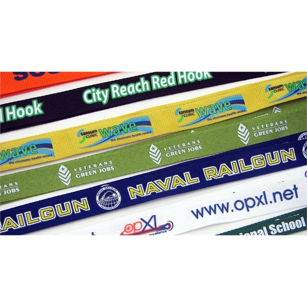 7/8 inch custom printed polyester lanyards