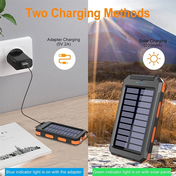 20000mAh Portable Solar Power Bank