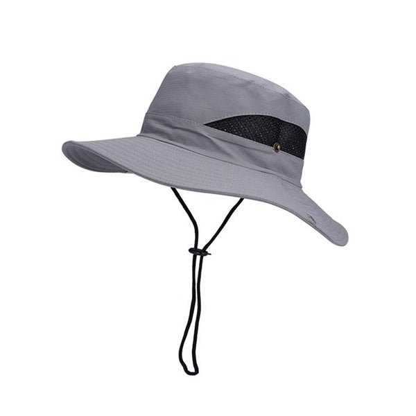 Wide Brim Fisherman's Hat With Mesh Sides