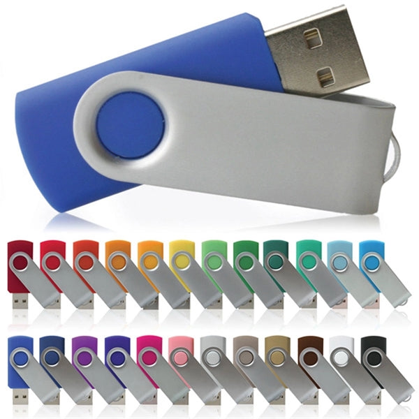 8GB High Speed USB 2.0 Swivel Twister Flash Drive
