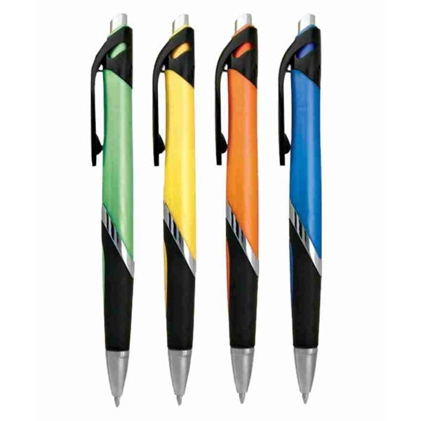 Closeout "Cardinal" Clicker Pen with Rubber Grip -No Minimum