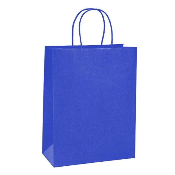 Vertical Brown Kraft Paper Shopping Bag