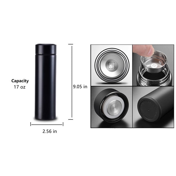 17 oz Double Stainless Steel Insulated Water Bottle