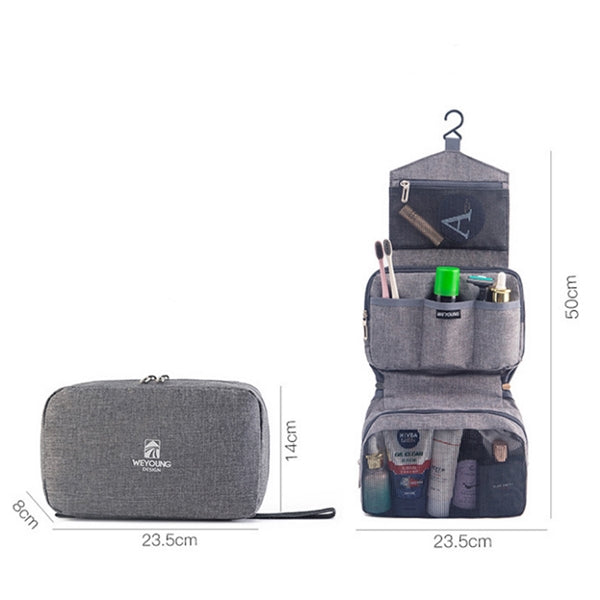 Hanging Toiletry Bag With Detachable Compliant Zipper Pocket