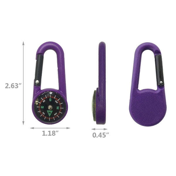 Plastic Carabiner Compass Key Chain