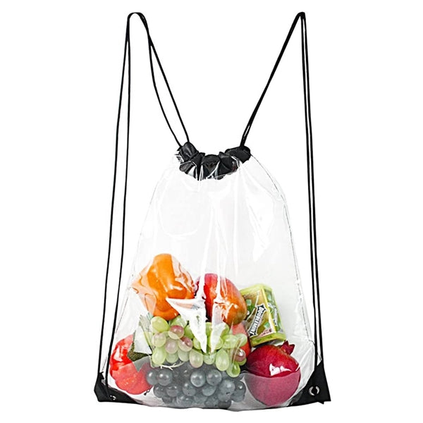 Clear PVC Drawstring Backpack