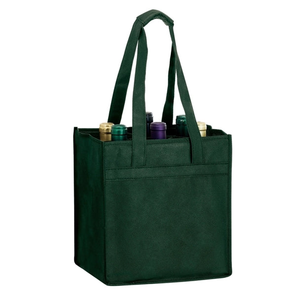 6 Bottle Wine Carrier Tote Bag