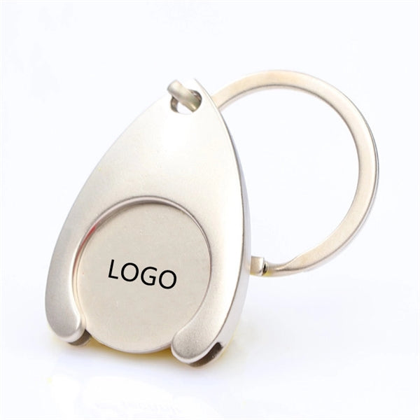 Alloy Shopping Trolley Token Coin Keychain