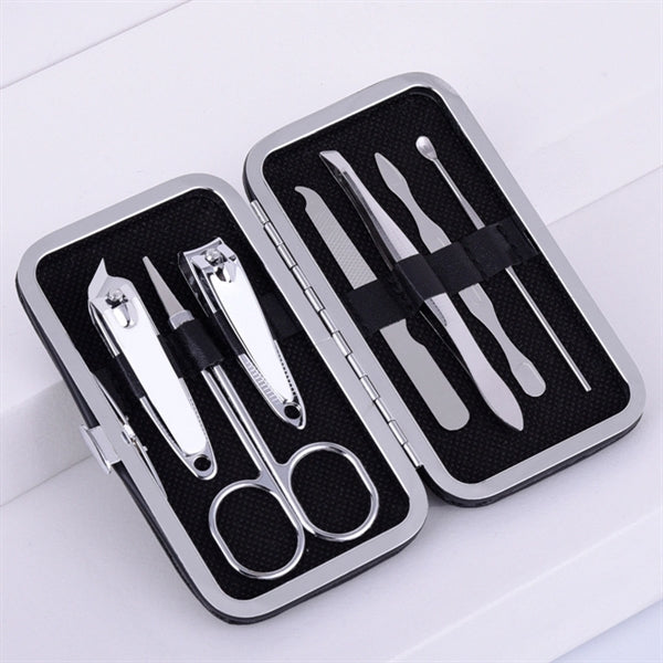 7 PCS Grooming Kit Manicure Pedicure Set with Travel Case