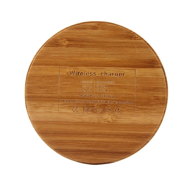 Eco-friendly Bamboo Wireless Phone Charger Pad