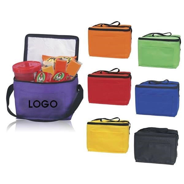 Foldable Non woven 6 can cool lunch bag
