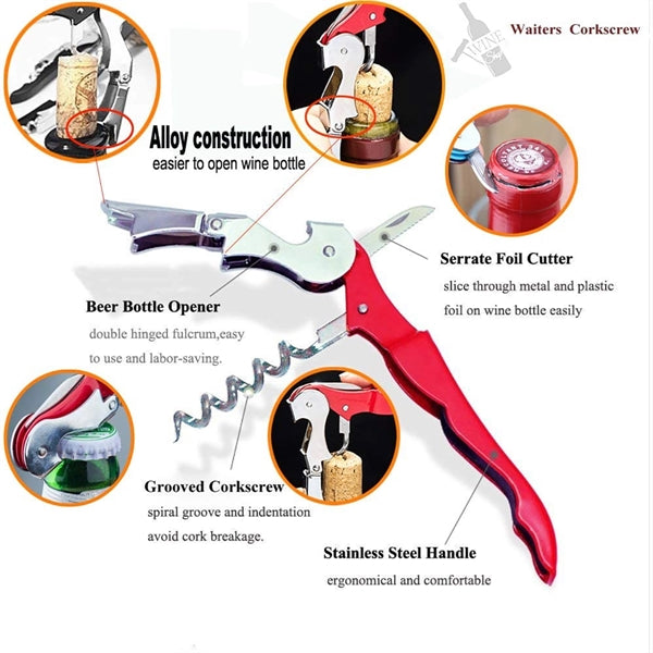 Multifunctional Corkscrew Bottle Opener Foil Cutter
