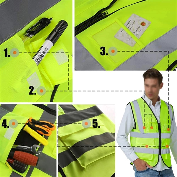 Reflective Vest Safety Workwear
