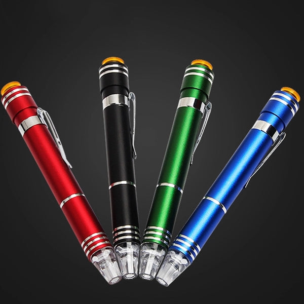 Aluminum Multi-Tool Pocket Screwdriver Flashlight