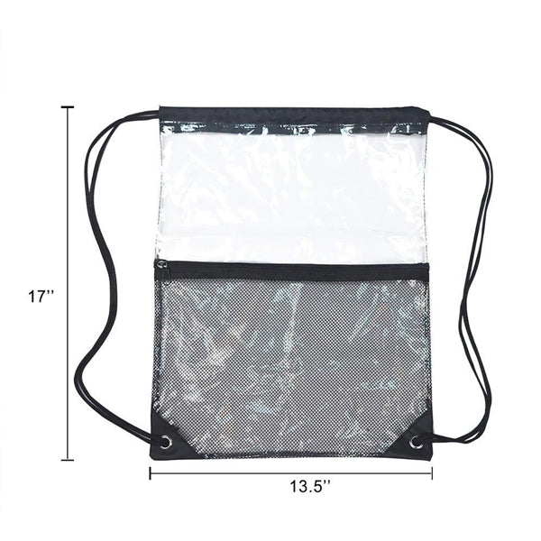 Travel Clear PVC Drawstring Backpack