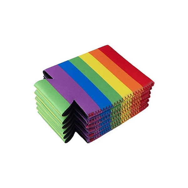 Rainbow Neoprene Beer Can Cooler Holder