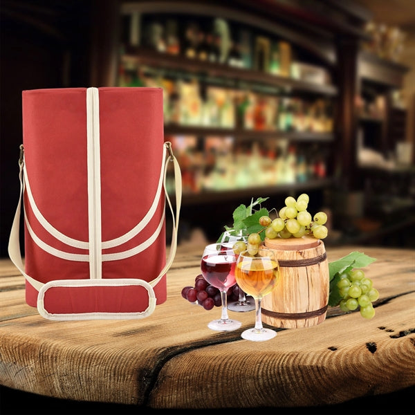 Insulated 2 Bottle Portable Wine Carrier
