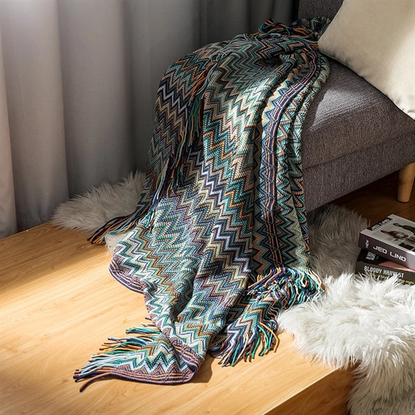 Bohemian Knitted Tassel Hippie Blankets