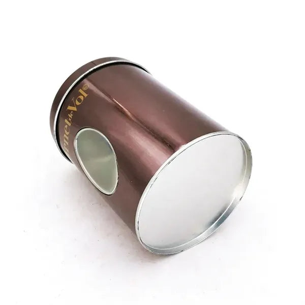 Round Candy Biscuit Cookies Packaging Tin Can With Window