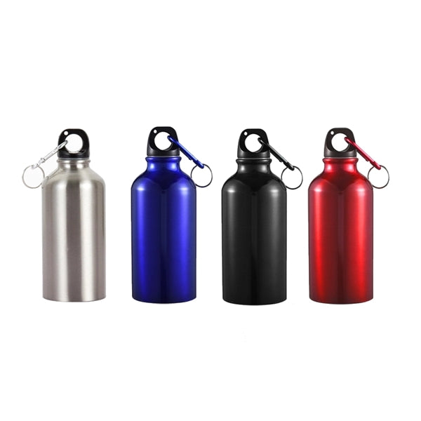 14 Oz. Aluminum Petite Sports Water Bottle with Carabiner