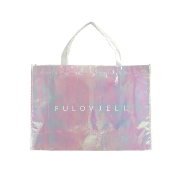 Iridescent Non-Woven Shopper Tote