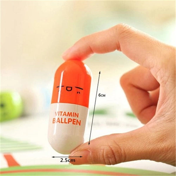 Mini Retractable Telescopic Pill Ball Capsule Point Pen