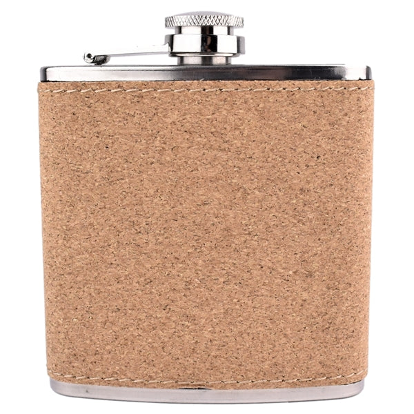 Cork Stainless Steel Hip Flask 6oz.