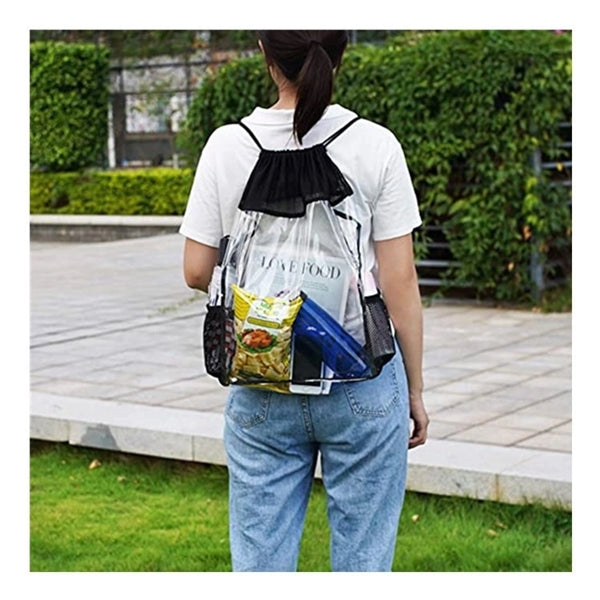 Clear Drawstring Backpack Waterproof PVC Bag