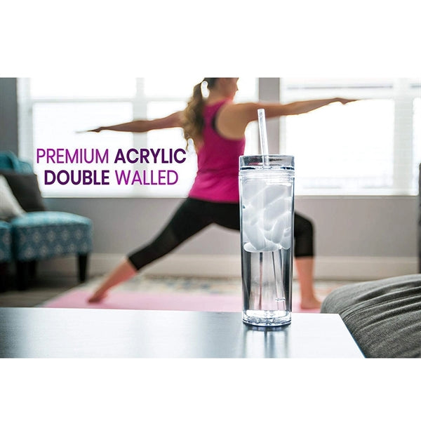 16oz Double Wall Clear Plastic Tumblers